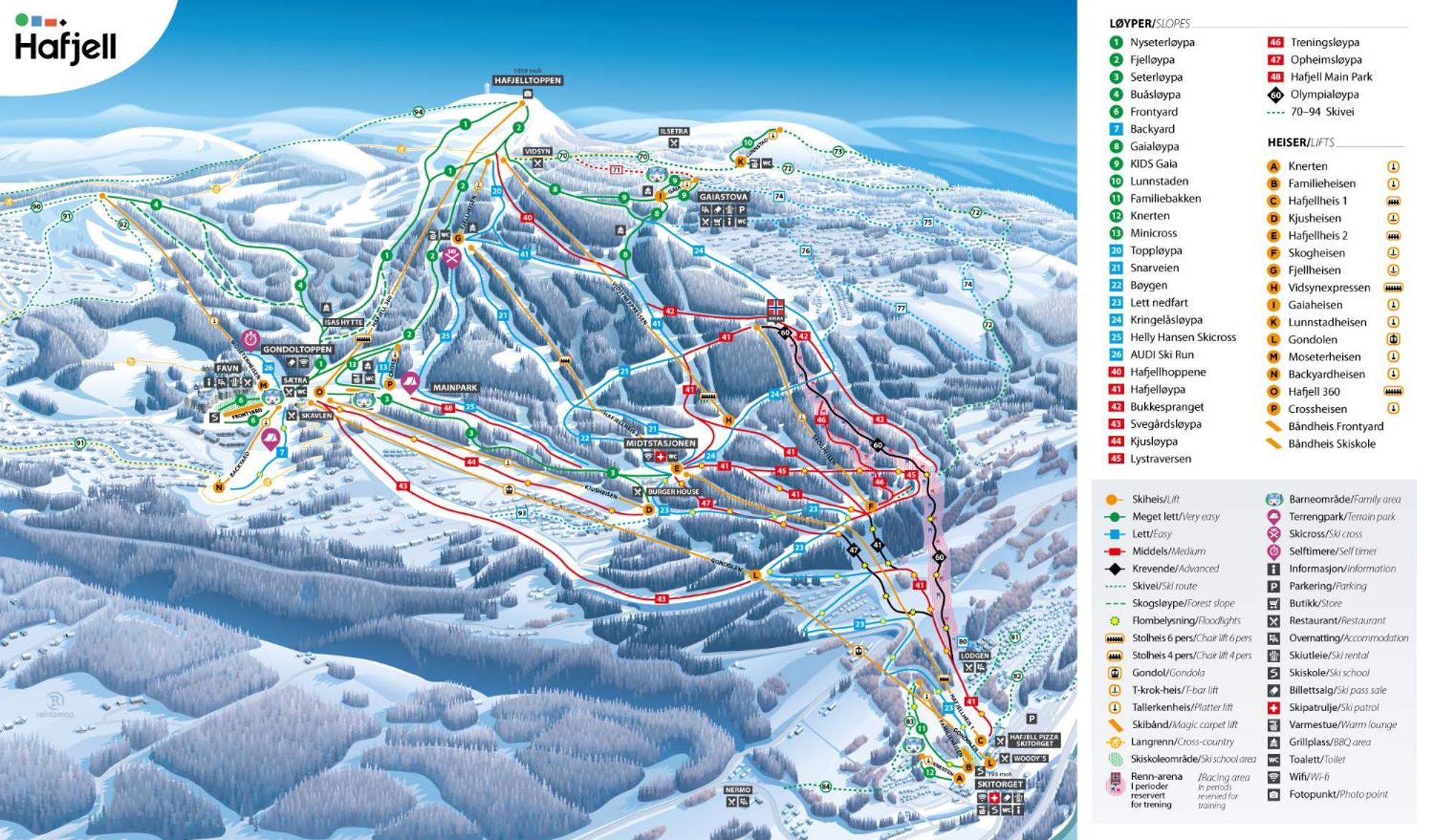 Hafjell Front 8Pers, Ski In/Out. Downhill Bike Kültér fotó